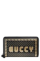 Women's Gucci Guccy Logo Moon & Stars Leather Zip Around Wallet -
