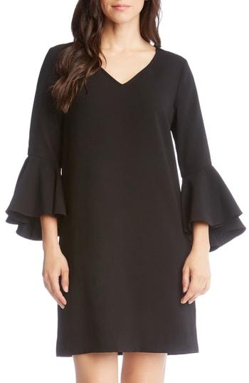 Women's Karen Kane Bell Sleeve Shift Dress - Black