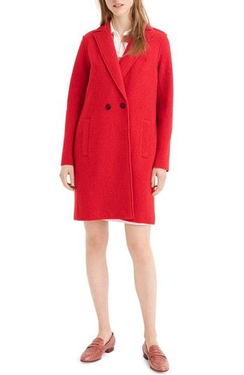 Women's J.crew Daphne Boiled Wool Topcoat - Grey