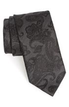 Men's Brioni Paisley Silk Tie, Size - Grey