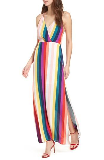 Women's Surplice Maxi Dress, Size - Red