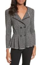 Women's Rebecca Taylor Texture Tweed Jacket - Black
