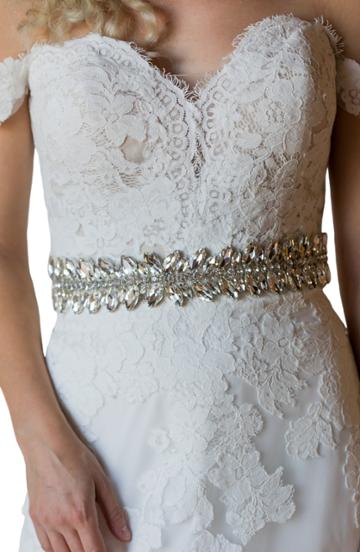 Women's Untamed Petals By Amanda Judge Erickson Crystal Belt, Size - Silver