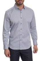 Men's Robert Graham Reginald Regular Fit Geo Print Sport Shirt, Size - Blue