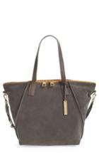 Vince Camuto Alicia Suede & Leather Tote - Grey