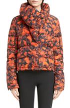 Women's Givenchy Rose Print Down Crop Puffer Coat Us / 38 Fr - Red