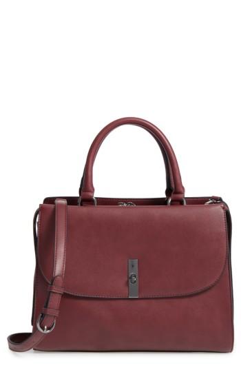 Chelsea28 Morgan Convertible Faux Leather Satchel - Burgundy