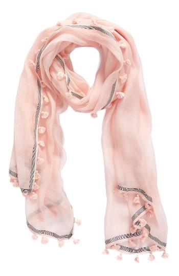 Women's La Fiorentina Tassel Scarf, Size - Pink