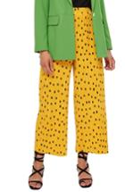 Women's Topshop Spot Plisse Track Pants Us (fits Like 0) - Yellow