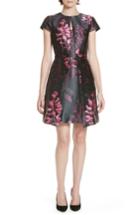 Women's Ted Baker London Jebby Splendor Jacquard Fit & Flare Dress - Black