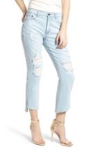 Women's Afrm Ripped Step Hem Jeans - Blue