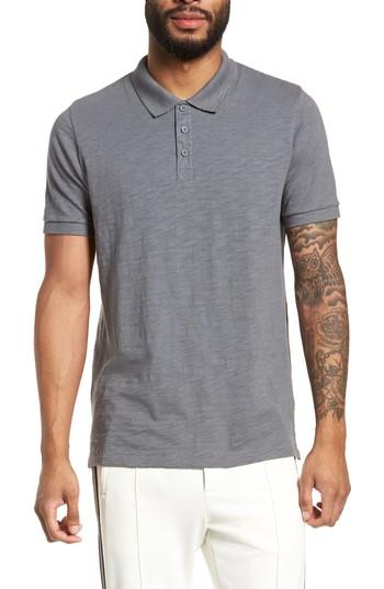 Men's Vince Regular Fit Slub Polo - Metallic