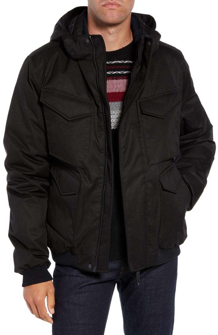 Men's Nobis Ash Windproof & Waterproof 650 Fill Power Down Bomber Jacket