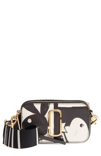 Marc Jacobs Snapshot Playboy Leather Crossbody Bag - Black