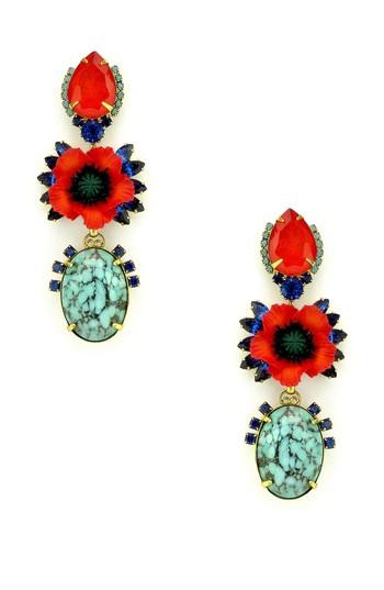 Women's Elizabeth Cole Zula Crystal Drop Earrings
