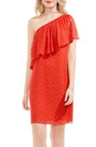 Women's Vince Camuto Dot Jacquard One-shoulder Dress
