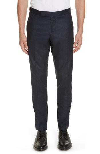 Men's Thom Browne Side Stripe Trousers - Blue