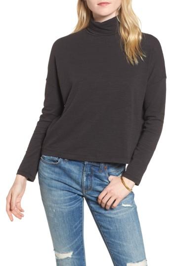 Women's Madewell Boxy Turtleneck Top - Black