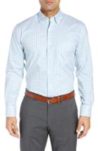 Men's Peter Millar Ease Crown Fit Sport Shirt, Size Small - Blue
