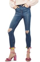 Women's Topshop Jamie Pompom Skinny Jeans