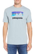 Men's Patagonia Shop Sticker Responsibili-tee T-shirt - Blue