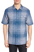 Men's Tommy Bahama Orinoco Ombre Original Fit Short Sleeve Sport Shirt - Blue