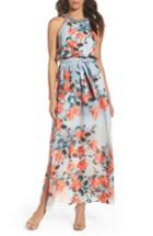 Women's Adrianna Papell Beaded Chiffon Maxi Dress - Red