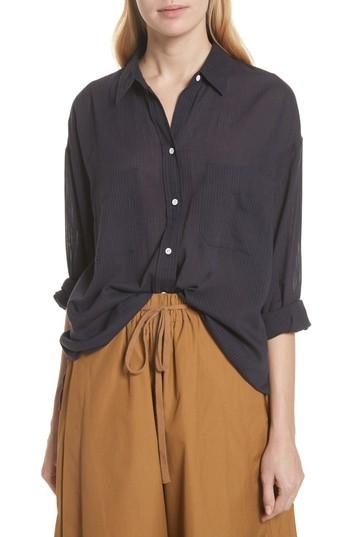 Women's Vince Double Pocket Blouse - Blue