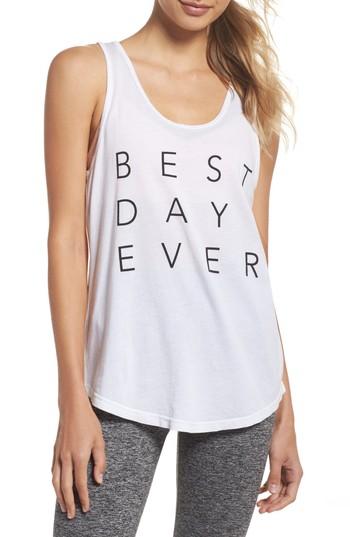 Women's Good Hyouman Casey Best Day Ever Tank - White