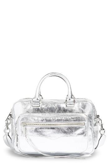 Rebecca Minkoff Solstice Leather Crossbody Duffel Bag - Metallic