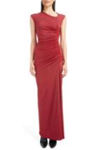 Women's Atlein Ruched Textured Jersey Dress Us / 36 Fr - Red