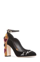 Women's Dolce & Gabbana L'amore Ankle Strap Pump Us / 35eu - Black