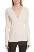 Women's Helmut Lang Slash Neck Military Mesh Top
