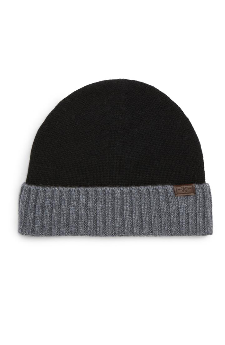 Men's Hickey Freeman Colorblock Cashmere Beanie -