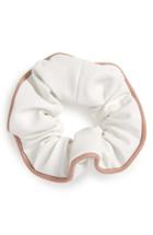 New Friends Colony Clueless Faux Leather Scrunchie, Size - White