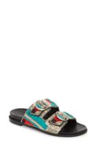 Women's Topshop Frankie Embellished Slide Sandal .5us / 36eu M - Metallic
