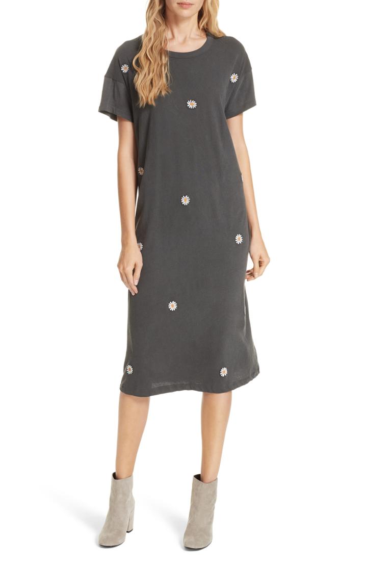 Women's The Great. Boxy Embroidered T-shirt Dress
