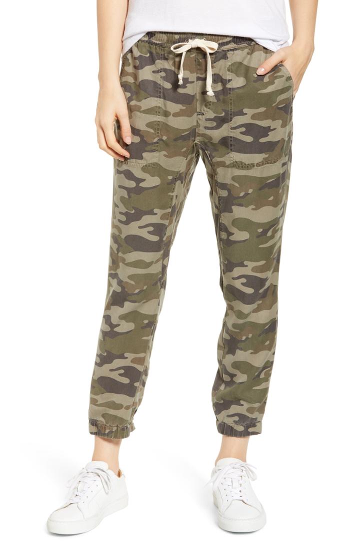 Women's Pam & Gela Clay Camo Lace-up Pants, Size - Green