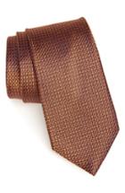 Men's Nordstrom Men's Shop Soler Solid Silk Tie, Size - Orange