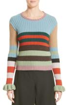 Women's Valentino Stripe Wool Sweater