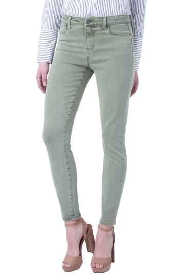 Women's Liverpool Piper Hugger Skinny Jeans - Green