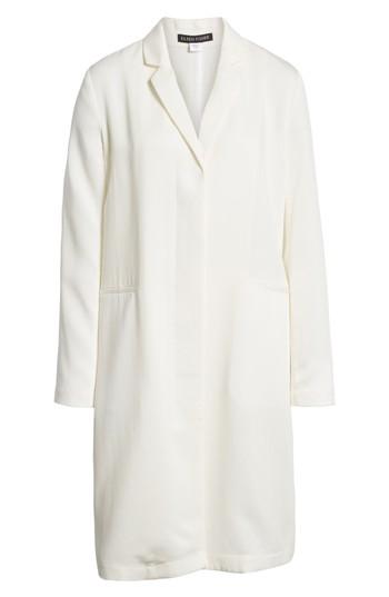 Women's Eileen Fisher Long Tencel Jacket - White