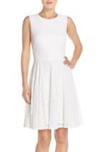 Women's Maggy London Lace Fit & Flare Dress - White