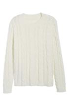 Women's Press Trapeze Fit Cable Knit Sweater - Ivory