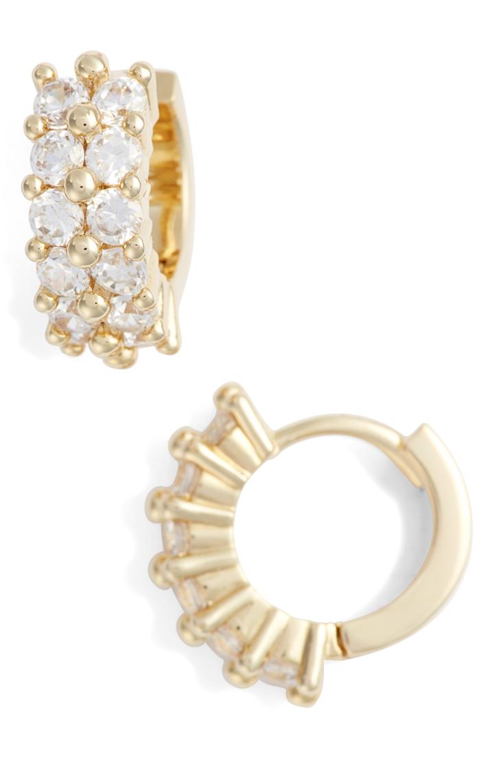 Women's Nordstrom 2-row Cubic Zirconia Hoop Earrings