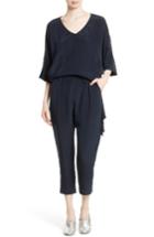 Women's Rachel Comey Grateful Silk Crepe Jumpsuit - Blue