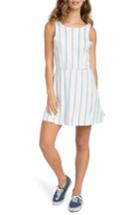 Women's Rvca Peony Stripe Sundress - White