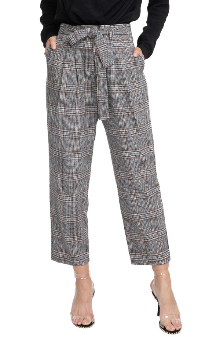 Women's Astr The Label Tie Waist Trousers - Black