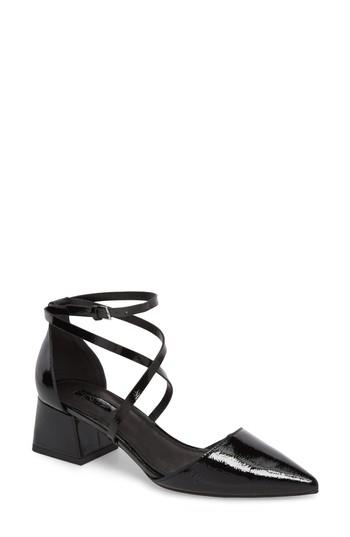 Women's Topshop Jolly Flared Heel D'orsay Pump .5us / 36eu - Black