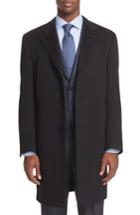 Men's Canali Classic Fit Wool & Cashmere Topcoat L Eu - Black